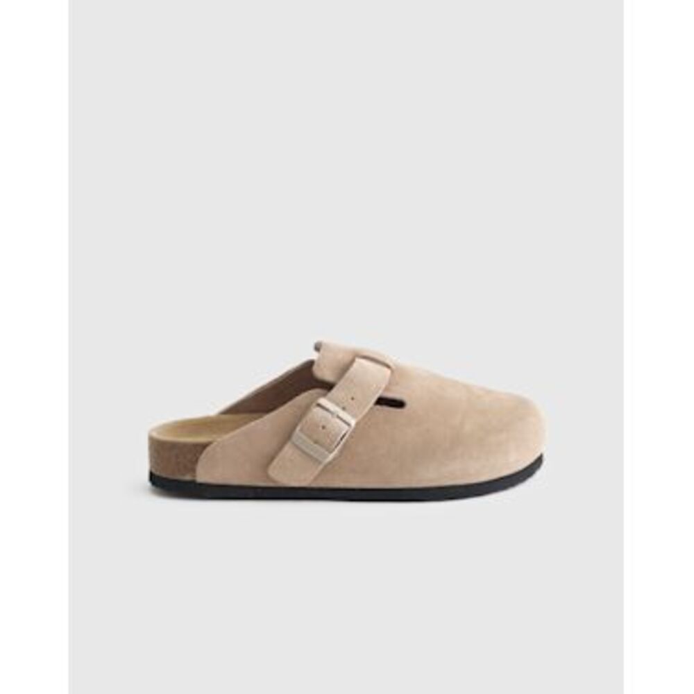 Quince Women Water Repellent Suede Clog Mule Dune 8
